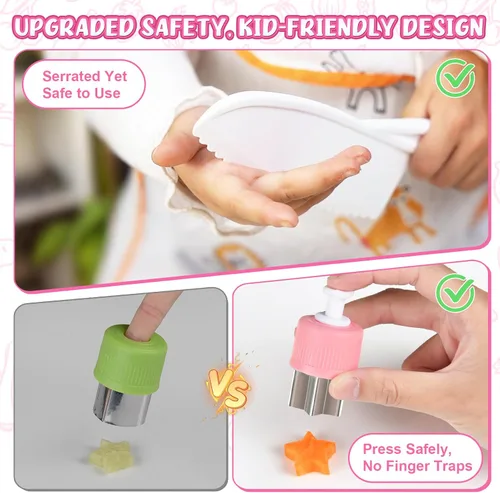 Vista 7 de Juego de Cuchillos para Niños para Cocina Real: Juego de Cocina para Niños de 48 Piezas, Juegos de Cocina para Niños Reales con Delantal y Canasta