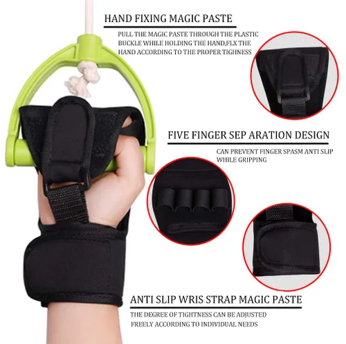 Vista 3 de KIKIGOAL Habilidad del soporte de la férula del dedo, entrenamiento de la mano de la hemiplejia del puño anciano del apoyo de los guantes del dedo