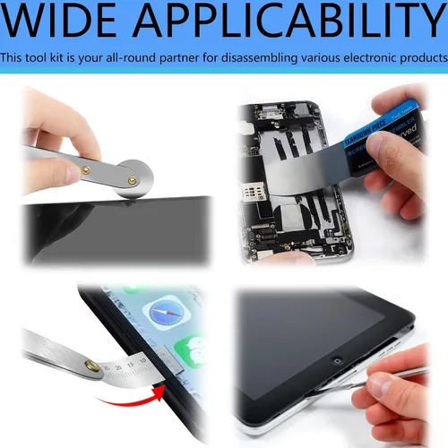 Vista 5 de Kit de herramientas de palanca de metal de 6 piezas para reparación de electrónica con computadora portátil, teléfono celular, tableta, computadora