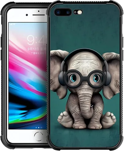 Vista 161 de Funda compatible con iPhone 8 Plus, diseño de oso de bosque otoñal, a prueba de golpes, antiarañazos, carcasa trasera de policarbonato duro