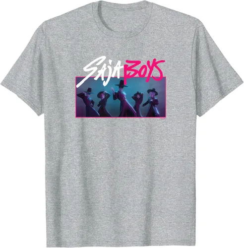 Vista 45 de Camiseta Oficial de KPop Demon Hunters Saja para Niños Negro