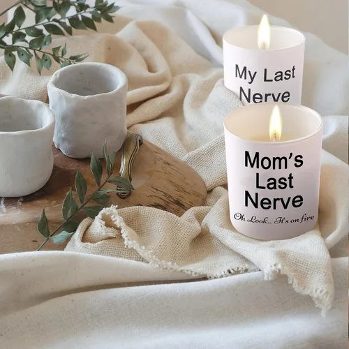 Vista 6 de BFJLIFE Regalos para mamá de hija o hijo, divertido regalo único para madre para Navidad, cumpleaños, mamás, Last Nerve Oh Look Its On Fire Novedosa