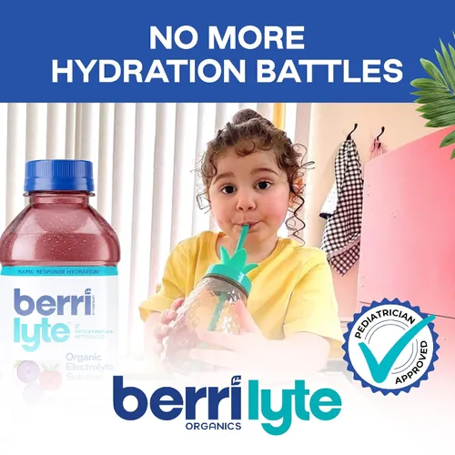 Vista 5 de Berri Lyte - Bebida orgánica con electrolitos, 2 unidades, sabor a bayas