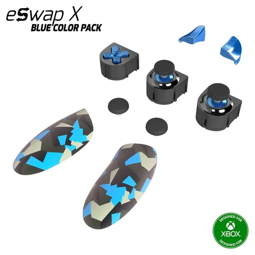 Vista 5 de Thrustmaster Eswap X Blue Color Pack, Of 7 Blue Camo Modules, Next Generation, Nxg Mini-Sticks, Hot Swap, Compatible with Eswap X Pro Controller