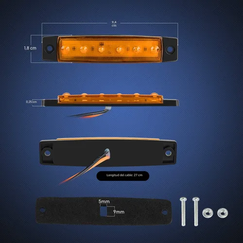 Vista 2 de Nilight Luz de Marcador Lateral 30PCS 3.8 Pulgadas Ámbar Rojo Blanco 6 LED Indicador Luz de Posición Marina Barco Luces de Navegación para Yate