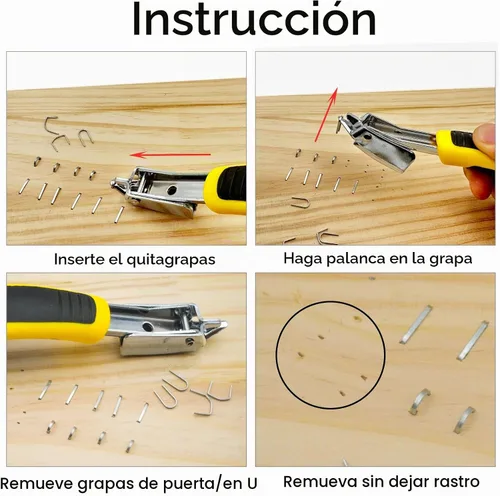 Vista 4 de Extractor de grapas resistente (paquete de 2, amarillo)