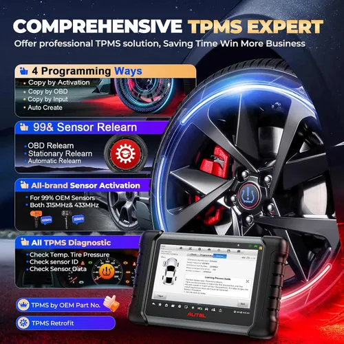 Vista 3 de Autel MaxiCheck MX808S-TS, 2023 US Ver of MaxiCOM MK808S-TS MK808Z-TS, Android 11 TPMS Programación Relearn Activate Tool, Bidireccional