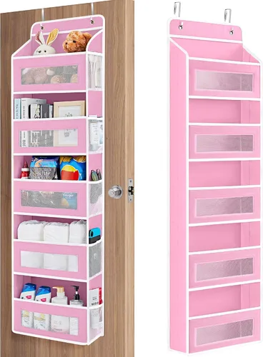 Vista 13 de JARLINK Over the Door Organizer Storage, 5-Tier Extra Large Hanging Storage with 10 Mesh Pockets, 100 lbs Capacity Behind Door Storage for Bedroom