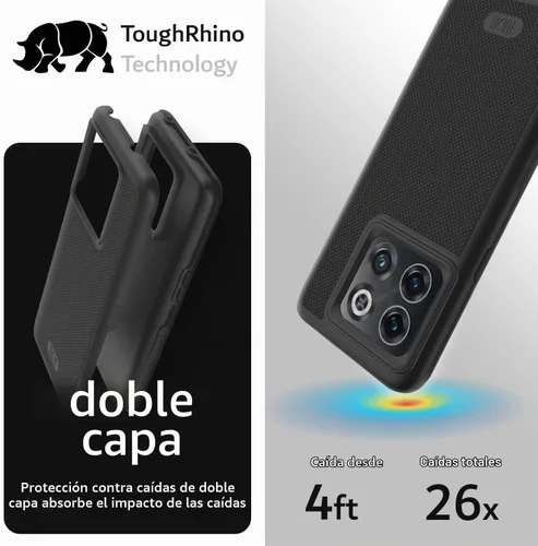 Vista 3 de TUDIA DualShield Grip - Funda diseñada para OnePlus10T 5G, [MergeGrip] protección delgada de doble capa de grado militar a prueba de golpes