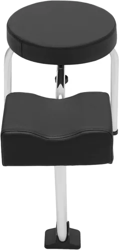 Vista 5 de Taburete de pedicura con reposapiés, reposapiés de pedicura ajustable en altura y longitud, estación de manicura de uso en salón para spa, salón