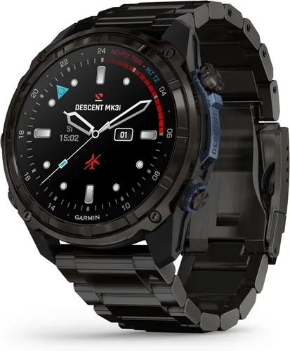 Vista 9 de Garmin Descent™ Mk3, computadora de buceo estilo reloj, 1.693 in, gris niebla Subwave Sonar Networking, Multiple Dive Modes, Dive Focused Design
