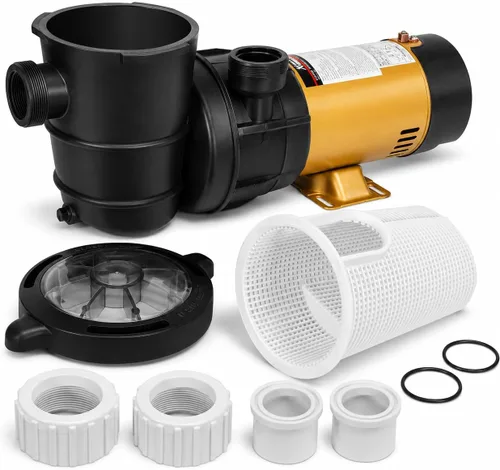 Vista 7 de XtremepowerUS Bomba de piscina de 1/2 HP para piscinas elevadas, autocebante, bomba de alto flujo para piscina, spa y estanque, entrada/salida