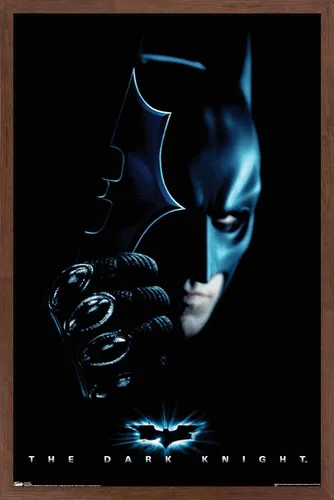 Vista 17 de Trends International DC Comics Movie - Póster de pared de Batman con Batarang, 14.725 x 22.375 pulgadas, versión enmarcada de madera de granero