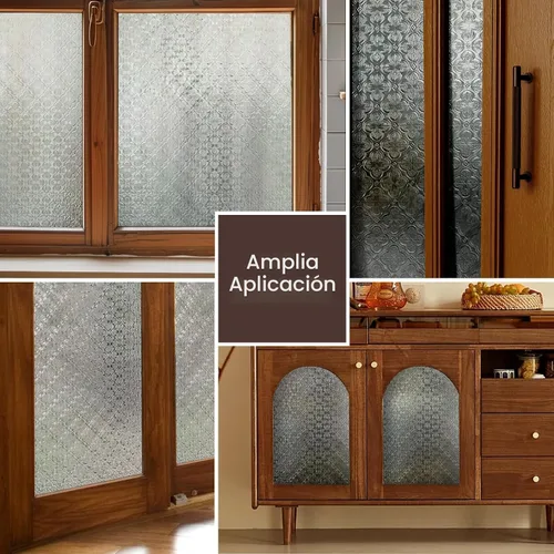 Vista 8 de Película 3D para ventana de vitral, película decorativa de privacidad para ventana de baño, puerta delantera, hogar, bloqueo solar, control