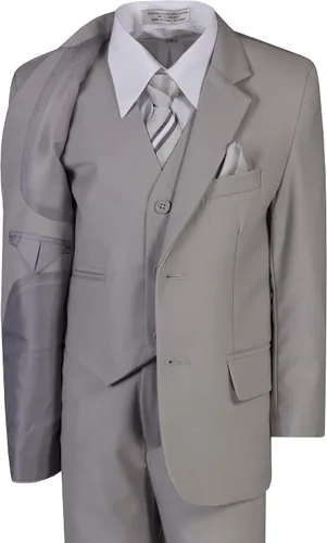 Vista 4 de Lito Boys Husky - Traje clásico de 6 botones con corbata y bolsillo cuadrado