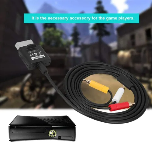 Vista 6 de Cable AV de TV, cable de 5.9ft, componente ABS, cable de audio y vídeo, cable para Xbox 360 Slim