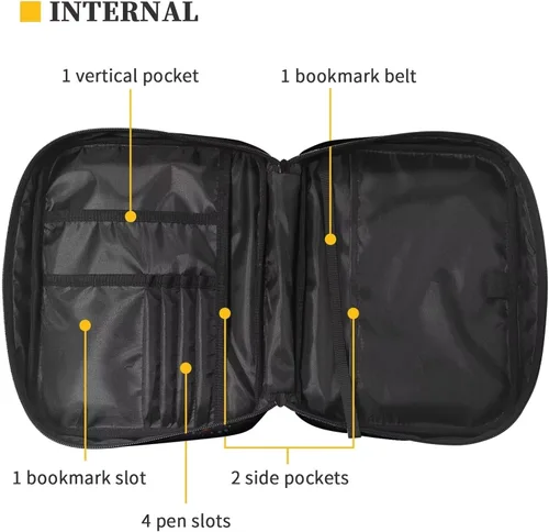 Vista 5 de Funda para la Biblia de Béisbol con Impresión de Agua y Fuego para Niños, Fundas Ligeras para la Biblia, Bolso de Mano para Estudio de la Biblia