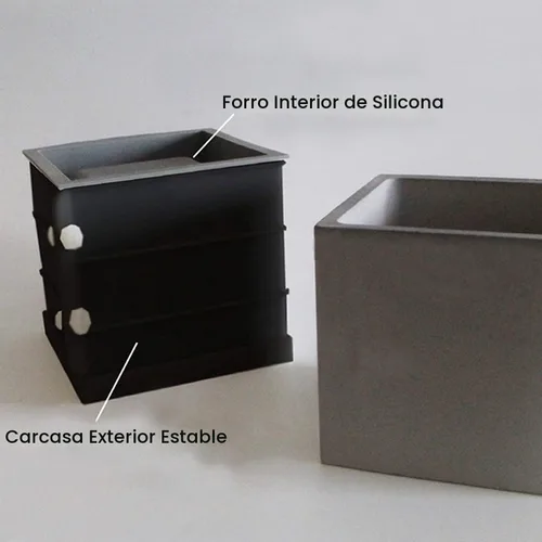 Vista 7 de Molde de silicona grande para macetas de hormigón cuadrado de 6 pulgadas, molde de silicona para suculentas, molde de silicona casero