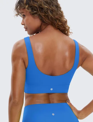 Vista 56 de CRZ YOGA Butterluxe - Brasier deportivo con espalda en U para mujer, cuello redondo, acolchado, de bajo impacto, para yoga, entrenamiento