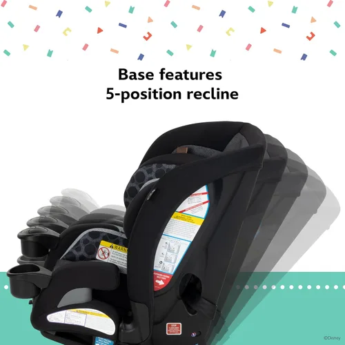 Vista 8 de Disney Baby EverSlim - Asiento convertible 4 en 1 para automóvil, diseño vintage de Mickey Mouse