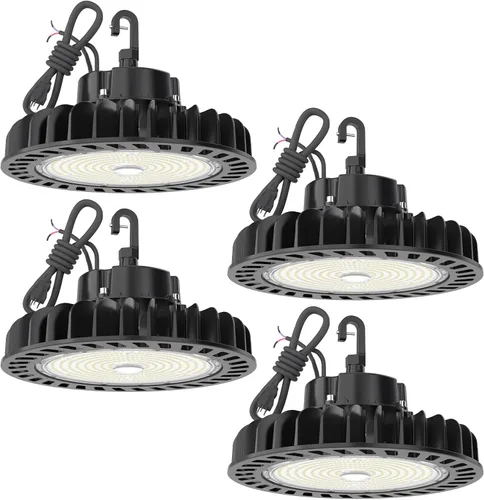 Vista 16 de HYPERLITE Luces LED High Bay de 100 W, 14,500 lm (145 lm/w) 5000 K, 1-10 V, regulable, cable de 5' con enchufe de 110 V, gancho de EE. UU., listado