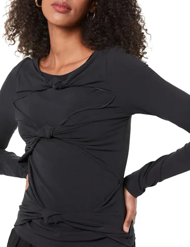 Vista 5 de TEREA Top frontal anudado de prímula para mujer