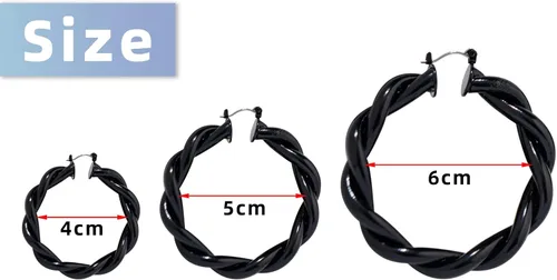 Vista 5 de Juego de 3 pares de aretes de aro grandes y gruesos para mujer, hipoalergénicos, chapados en oro de 14 quilates, gruesos y abiertos, para regalos