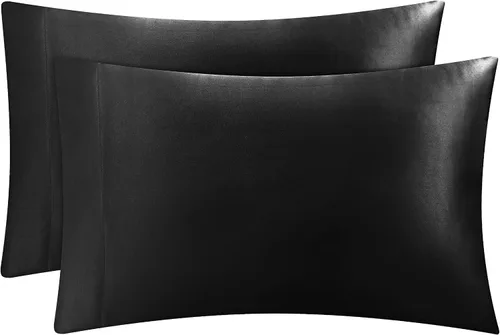 Vista 10 de Juicy Couture Juego de sábanas de satén de tamaño individual, juego de sábanas sedosas de bolsillo profundo con 1 sábana bajera, 1 sábana encimera