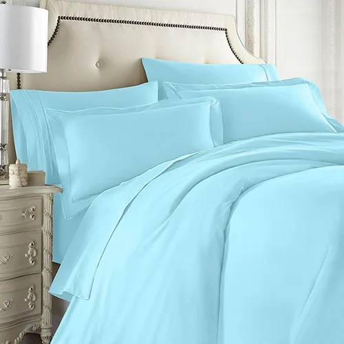 Vista 3 de Clara Clark Juego completo de ropa de cama de 5 piezas que incluye sábanas bajeras y planas, funda de edredón, fundas de almohada