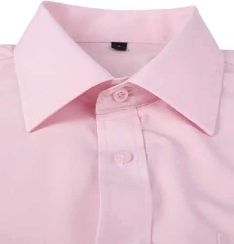 Vista 32 de corfty Camisa de vestir de manga larga para hombre, ajuste regular, elástica, sin arrugas, casual, con botones