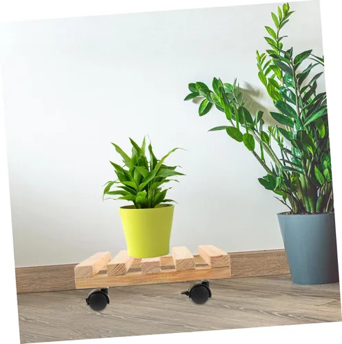 Vista 9 de GANAZONO Soporte para plantas de alta resistencia, soporte para plantas al aire libre, 1 unidad, soporte de madera para flores pequeñas, organizador