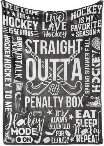 Vista 10 de InnoBeta Regalos de hockey para niños y hombres, mantas de franela de cama de 50 x 65 pulgadas para Navidad, regalos de hockey para niños de 8 a 12