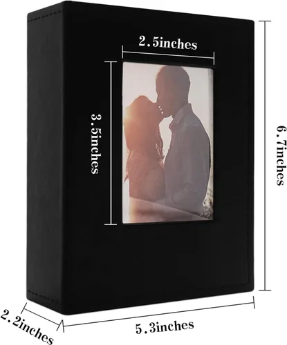 Vista 6 de Vienrose Álbum de fotos de 4 x 6 pulgadas con capacidad para 100 fotos, cubierta de piel sintética con 100 bolsillos horizontales, álbum de fotos