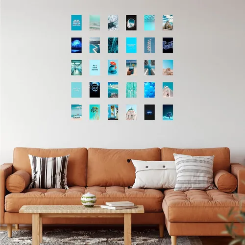 Vista 5 de Kit de collage de fotos estéticas de alta calidad de 30 y 50 piezas, vinilo adhesivo fuerte, colección de fotos de estilo estético, decoración