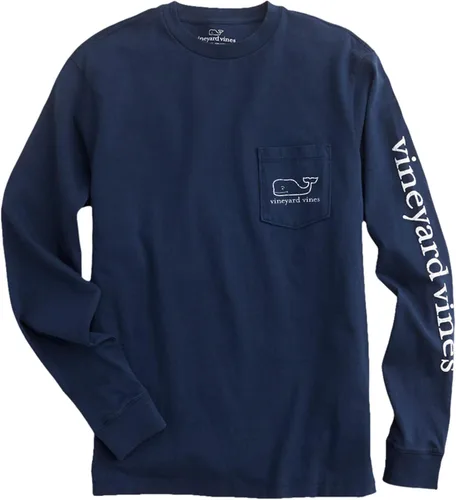 Vista 3 de Vineyard Vines Camiseta de manga larga Vintage Whale Pocket