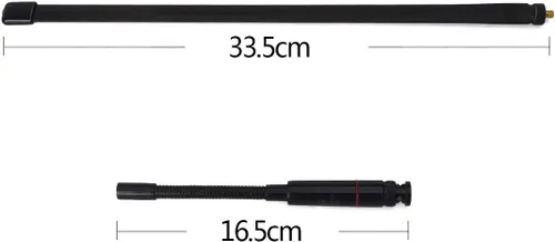 Vista 3 de TWAYRDIO Antena táctica CS 144/430MHz 2M/70CM 18.7 pulgadas plegable BNC antena para ICOM IC-A14 IC-V8 Vertex HX300 HX320 Kenwood TK100 TK200 Radio