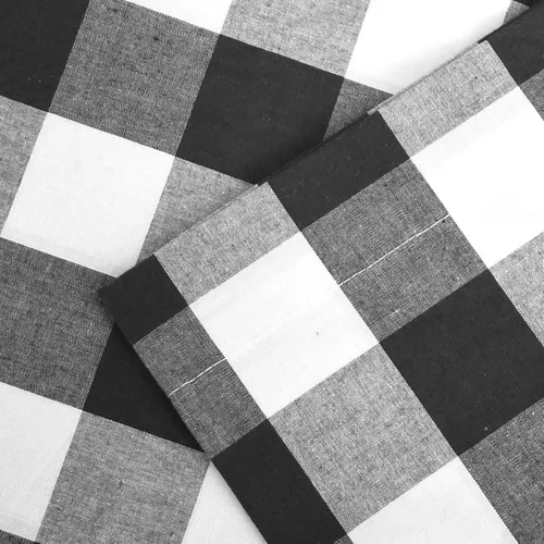Vista 4 de 4 cenefas de cuadros de búfalo para ventanas de sala de estar, 16 pulgadas de largo, diseño clásico a cuadros a cuadros para dormitorio, baño