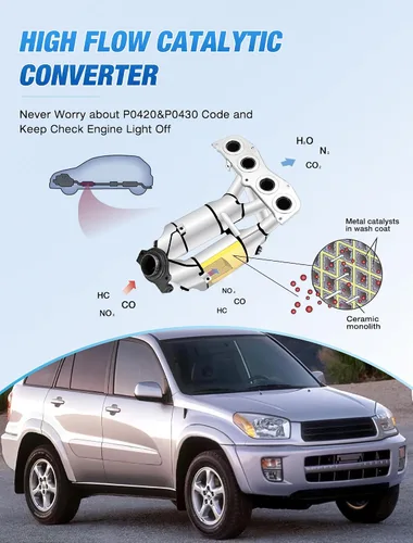 Vista 7 de Nilight Convertidor Catalítico para Toyota RAV4 2.0L 2001 2002 2003 (Estándar EPA)