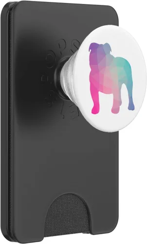 Vista 8 de English Bulldog Poly Geometric Graphic Dog Love - PopSockets Grip and Stand for Phones and Tablets