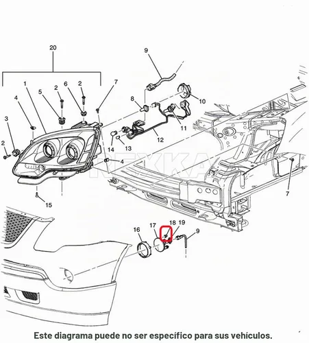 Vista 5 de Rexka 10 piezas de tuerca de retención de lámpara antiniebla 11570830 compatible con Cadillac Escalade, Chevy Avalanche, Camaro, Colorado, Silverado