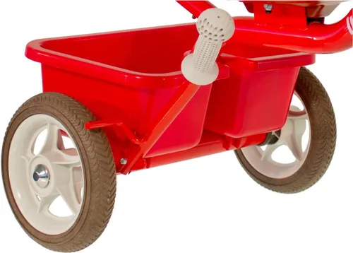 Vista 5 de Italtrike Triciclo de pasajero con asa de empuje y cesta para niños pequeños y niños, ingeniería superior, fuerte y duradero, fácil de montar