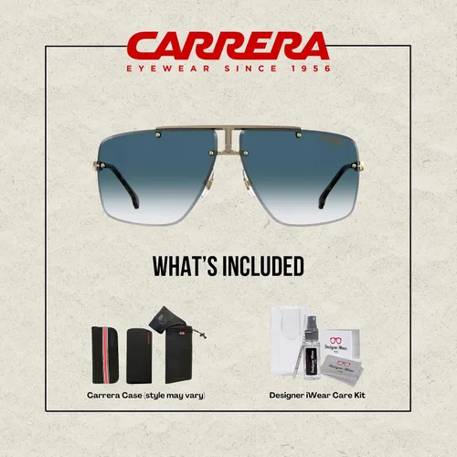 Vista 4 de Carrera CA1016/S - Gafas de sol cuadradas para hombre y mujer Oro amarillo/azul oscuro degradado