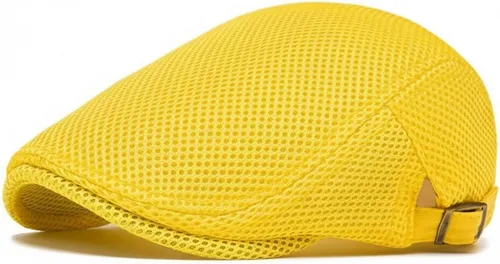 Vista 14 de Sombrero de malla para hombre, transpirable, para verano, boina, Gatsby, hiedra, gorra de conducción, gorra de golf ajustable