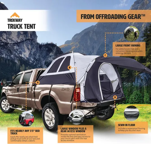 Vista 2 de Offroading - Tienda de campaña para caja de camioneta, longitud de 6.5 pies de caja