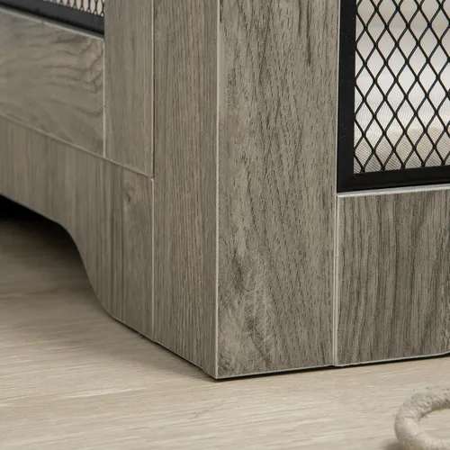 Vista 9 de PawHut Mueble de jaula para perros con cojín suave resistente al agua, mesa