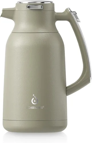 Vista 22 de IDEUS Jarra térmica para café, frasco de acero inoxidable con aislamiento al vacío de doble pared, jarra de agua, servidor de café y dispensador
