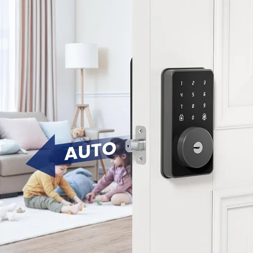Vista 7 de Biquole - Cerradura de puerta de entrada sin llave con teclado, cerradura de puerta electrónica con código Smart Deadbolt Lock for Front Door