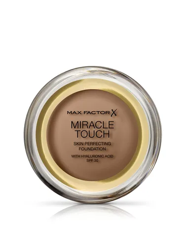 Vista 8 de Max Factor Miracle Touch Foundation, fórmula nueva y mejorada, SPF 30 y ácido hialurónico, arena 60