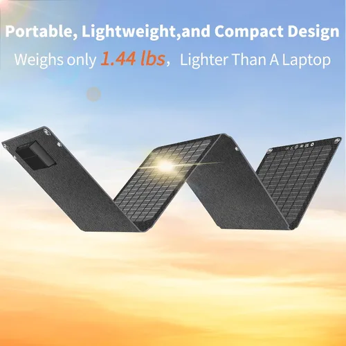 Vista 4 de SOKIOVOLA Paneles solares portátiles 30W Paneles solares plegables Cargador Panel solar ETFE con DC USB-C y USB-A IP68 Impermeable para estaciones