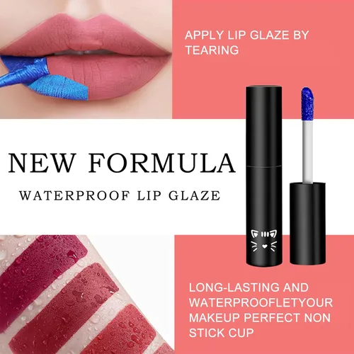 Vista 9 de Peel Off Lip Stain Lip Tint Matte Liquid Lipstick - 01